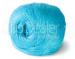 Blue knitting yarn clew