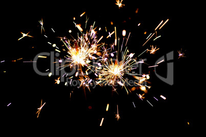 Bright festive New Year Christmas sparklers