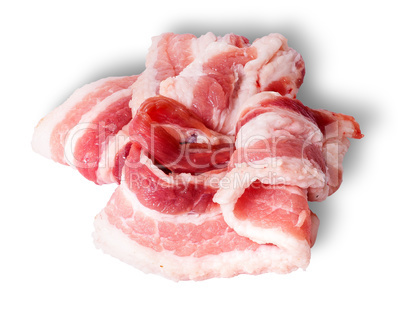 Chaotic stacked strips of bacon
