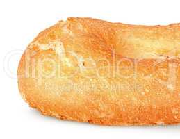 Closeup a piece of traditional oriental pita bread