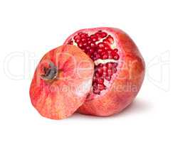 Delicious Exotic Pomegranate Fruit With Lid Near