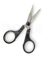 Disclosed small scissors with black handles