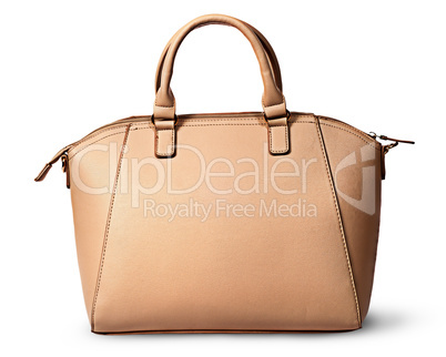 Elegant women beige bag rear view