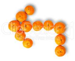 Fresh Juicy Tangerines Pointer Left