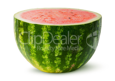 Half of red juicy watermelon rotated