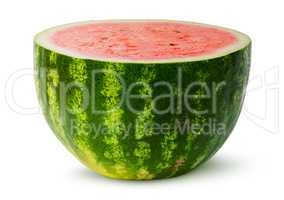Half of red juicy watermelon rotated