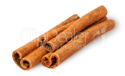 Heap of cinnamon sticks