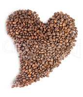 Heart Shaped Roasted Coffee Beans