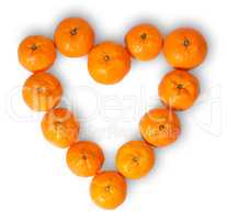 Heart-Shaped Group Of Tangerines