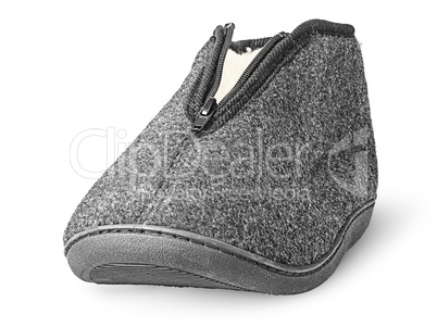 In front one piece the comfortable dark gray slipper