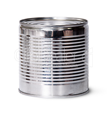 In front silver tin can