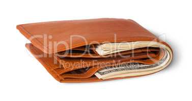 Leather Wallet Full Of Dollars