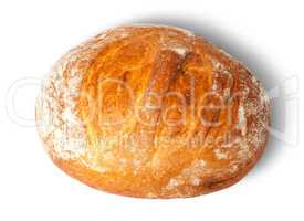 Loaf of white round bread