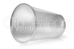 Lying horizontally plastic cup