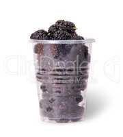 Mulberry in a plastic cup