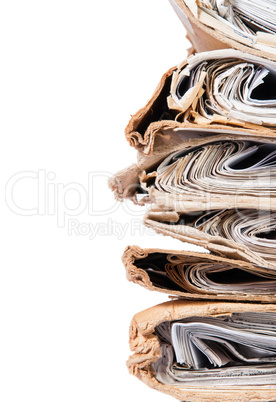 Old Covers Files Arranged In Chaotic Stack
