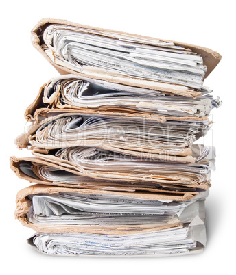 Old Files Arranged In Chaotic Stack