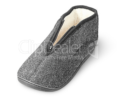 One piece the comfortable dark gray slipper