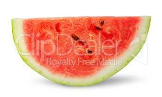 One red slice of ripe watermelon