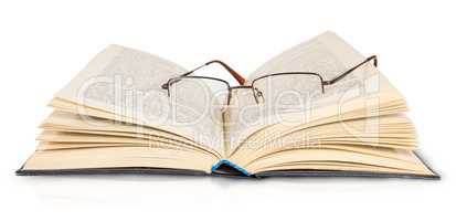 Opened Book And Glasses