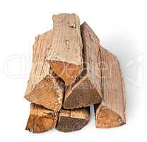 Pile of firewood sight along