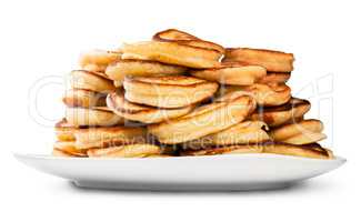 Pile Of Pancakes On A White Plate