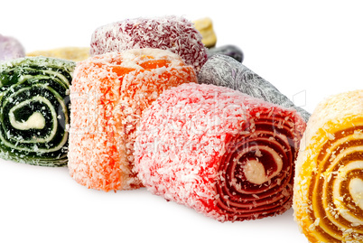 Pile of Turkish Delight in a row