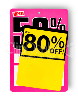 Pink and yellow Super Sale sign