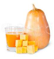 Pumpkin And A Glass Of Pumpkin Juice