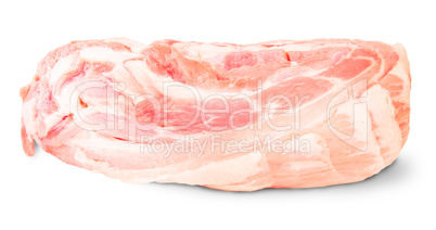 Raw Pork Ribs On A Roll Lying Down