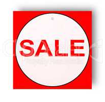 Red and white Sale sign