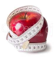Red aaape with sewing measuring