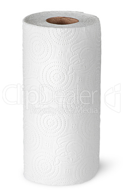 Roll paper towels on the bushing vertically
