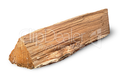 Single log of wood inverted horizontally
