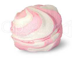 Single white and pink marshmallow