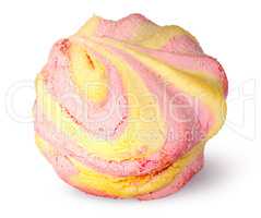 Single yellow and pink marshmallow