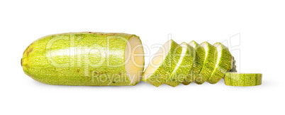 Sliced fresh courgette single