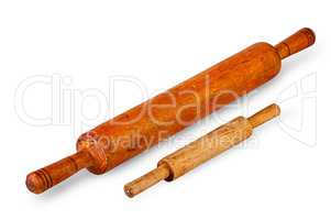 Small and large rolling pin near