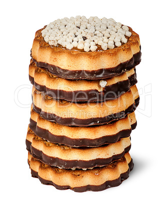 Stack chocolate cookies