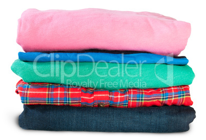 Stack Of Five Types Of Clothes