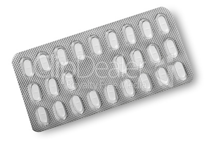 Tablets in packing foil