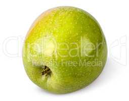 Tasty ripe green apple rotated