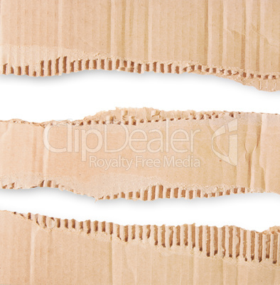 Three Pieces Of Corrugated Cardboard