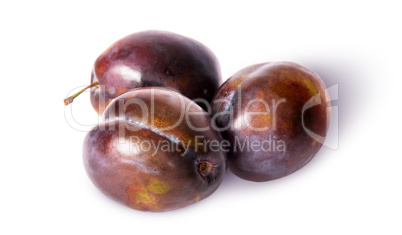 Three violet plums