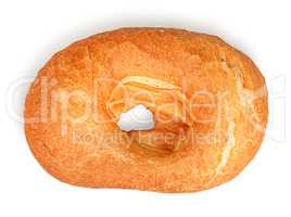 Traditional oriental pita bread top view