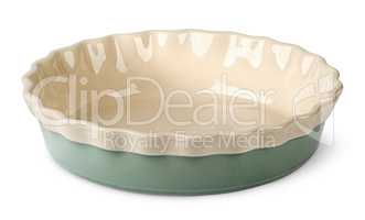 Turquoise and beige ceramic bowl