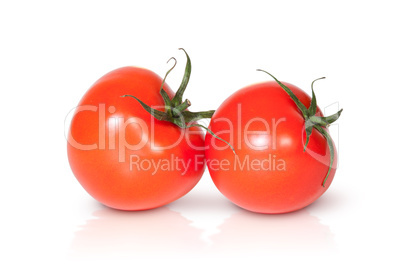 Two Fresh Red Tomato Rotated