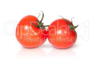 Two Fresh Red Tomato Rotated
