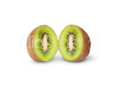 Two Halves Juicy Kiwi Fruit