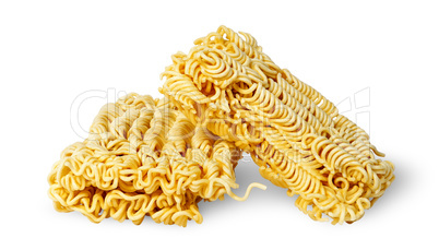 Two pieces noodles of fast preparation